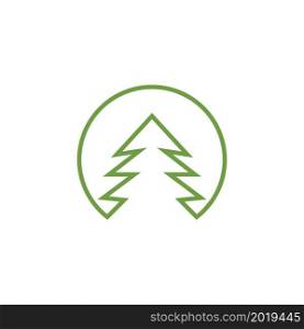 Christmas Tree icon flat design template vector