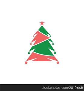 Christmas Tree icon flat design template vector