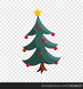 Christmas tree icon in cartoon style isolated on background for any web design. Christmas tree icon, cartoon style