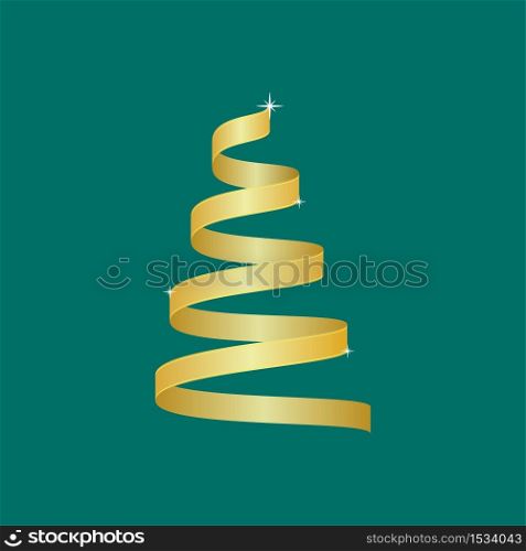 Christmas tree icon isolated on white background. Vector illustration