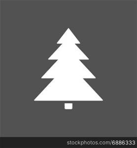 Christmas tree icon on a dark background