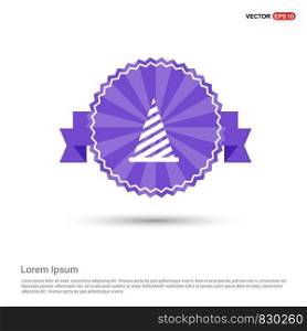 Christmas Tree Icon - Purple Ribbon banner