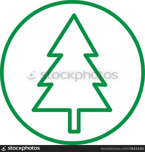 Christmas tree icon sign design