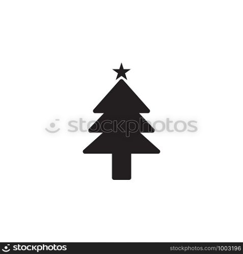 Christmas tree icon trendy design template
