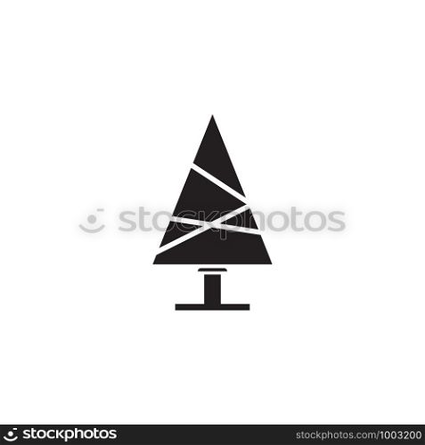 Christmas tree icon trendy design template