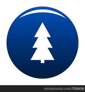 Christmas tree icon vector blue circle isolated on white background . Christmas tree icon blue vector