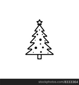 christmas tree icon vector illustration symbol design