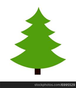 Christmas tree icon vector silhouette flat isolated on white background 10