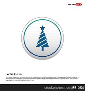 Christmas Tree Icon - white circle button