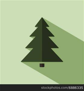 Christmas tree icon with shade