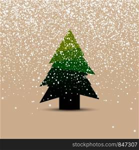 Christmas tree in modern design. New Year dreeting card. eps10. Christmas tree in modern design. New Year dreeting card