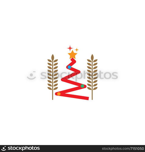 Christmas tree Logo Template vector symbol nature