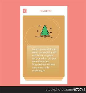 Christmas tree mobile vertical banner design design. Vector