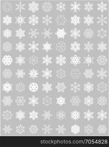 Christmas tree of snowflakes