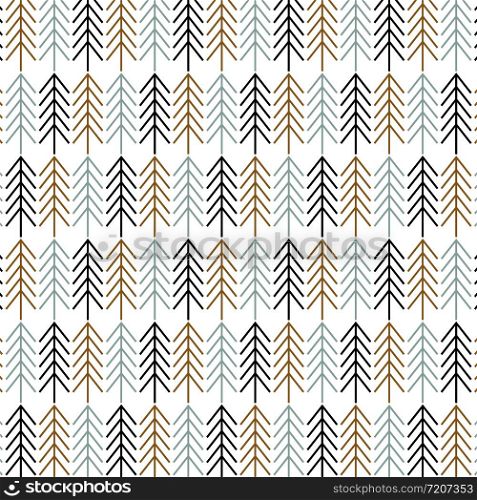 Christmas tree pattern background. Scandinavian design. Vector eps10