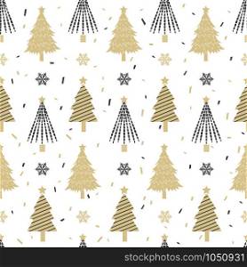 Christmas tree seamless pattern background, wrapping paper, pattern fills, winter greetings, web page background, Christmas and New Year greeting cards