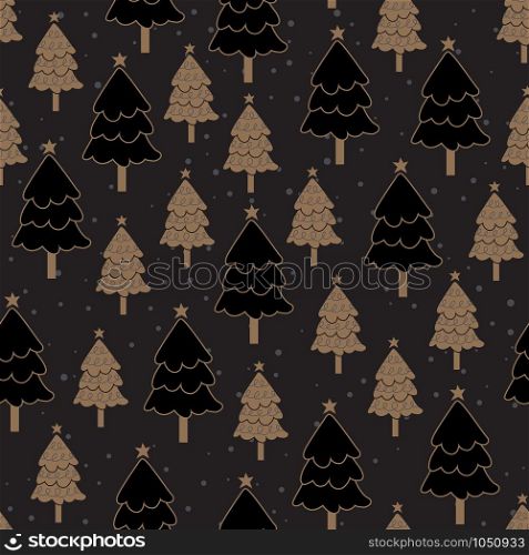 Christmas tree seamless pattern background, wrapping paper, pattern fills, winter greetings, web page background, Christmas and New Year greeting cards