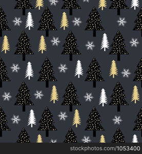 Christmas tree seamless pattern background, wrapping paper, pattern fills, winter greetings, web page background, Christmas and New Year greeting cards