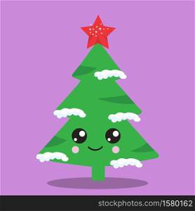 CHRISTMAS, TREE, SMILE, GOOD, 04, Vector, illustration, cartoon, graphic