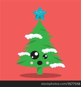 CHRISTMAS, TREE, SMILE, WHAT, 07, Vector, illustration, cartoon, graphic
