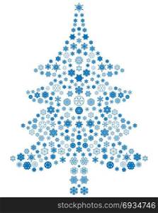 Christmas tree snowflakes
