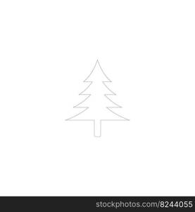 christmas tree vector logo icon illustration design