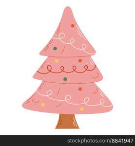 Christmas tree with decorations. Christmas and New Year celebration concept. Good for greeting card, invitation, banner, web design. Christmas tree with decorations. Christmas and New Year celebration concept. Good for greeting card, invitation, banner, web design.