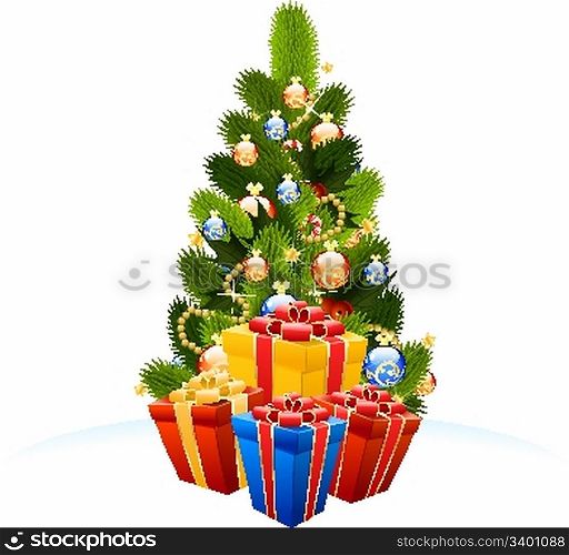 Christmas Tree with gift boxes