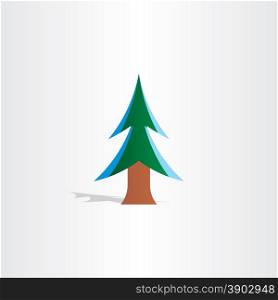 christmas tree with snow icon design