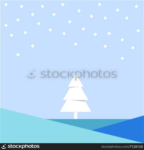 Christmas tree with star isolated in grey background. Christmas tree with star