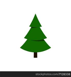 Christmas tree with star isolated in grey background. Christmas tree with star