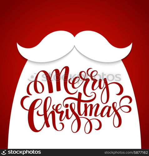 Christmas Typographic Background. Santa Beard. Vector illustration. Christmas Typographic Background. Santa Beard. Vector illustration EPS 10