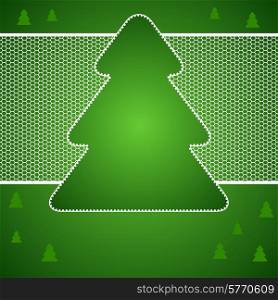 Christmas vector background with tree of lace.. Christmas vector background with tree of lace