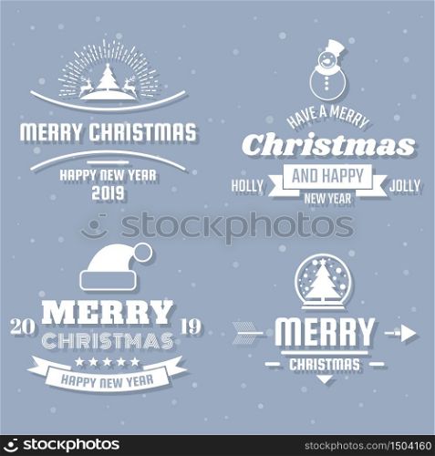 Christmas Vector Logo for banner, poster, flyer