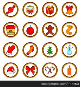 Christmas vector set in cartoon style isolated on white background. Christmas vector set, cartoon style