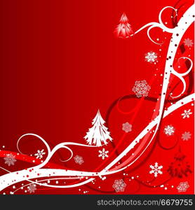 Christmas winter background, vector