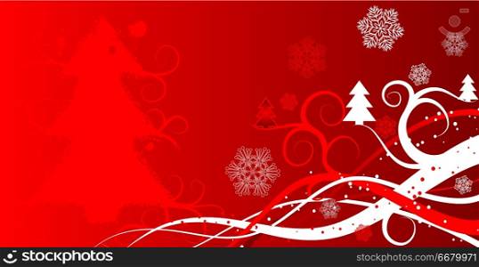 Christmas winter background, vector