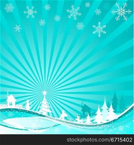 Christmas winter background, vector