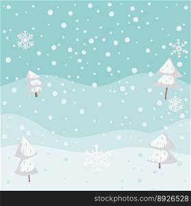 Christmas winter background vector image