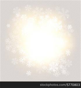 Christmas winter background with snowflake. Vector illustration.