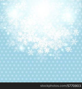 Christmas winter background with snowflake. Vector illustration.