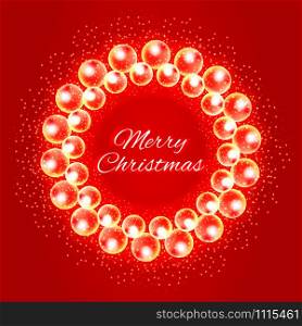 Christmas wreath of lights and sparkles with a wish for your creativity
