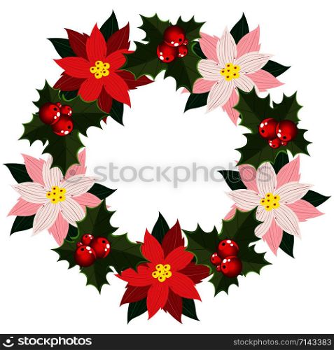 Christmas wreath. Retro abstract banner with Golden Christmas for decorative design with various traditional Christmas accessories, Vector elegant pattern. Happy new year decorations