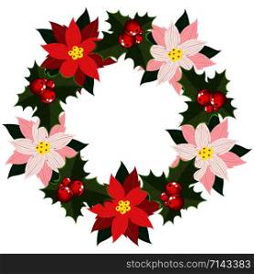 Christmas wreath. Retro abstract banner with Golden Christmas for decorative design with various traditional Christmas accessories, Vector elegant pattern. Happy new year decorations