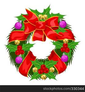 Christmas Wreath, vector illustration