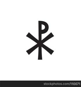 Christogram ? Christian monogram of Jesus Christ, The Savior, The Lord Our God. (Ancient Medieval monogram).