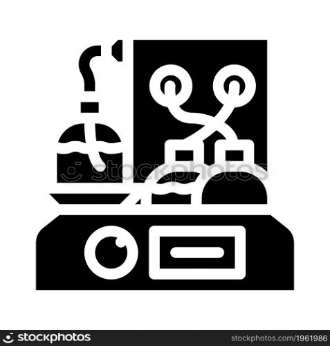 chromatograph electronic tool glyph icon vector. chromatograph electronic tool sign. isolated contour symbol black illustration. chromatograph electronic tool glyph icon vector illustration