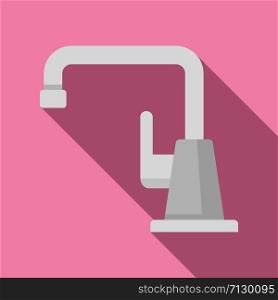 Chrome faucet icon. Flat illustration of chrome faucet vector icon for web design. Chrome faucet icon, flat style