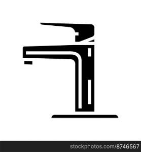 chrome faucet water glyph icon vector. chrome faucet water sign. isolated symbol illustration. chrome faucet water glyph icon vector illustration