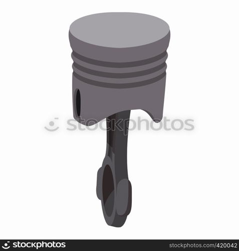 Chrome piston detail cartoon icon. Single symbol on a white background. Chrome piston detail cartoon icon